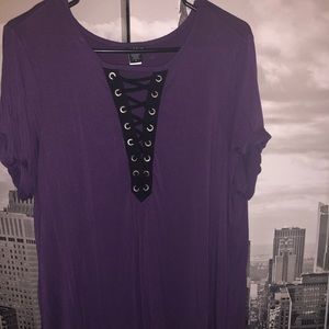 Torrid lace up tee
